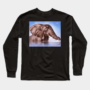 Digital Elephant Long Sleeve T-Shirt